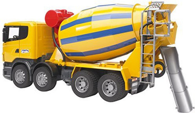 

Bruder Scania Rseries Cement Mixer Truck(Yellow)
