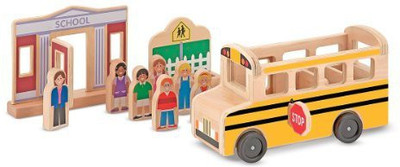 

Melissa & Doug Whittle World School Bus Set(Multicolor)