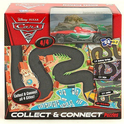 

Disney Cars Collect And Connect Puzzle Exclusive Silver Francesco(Multicolor)