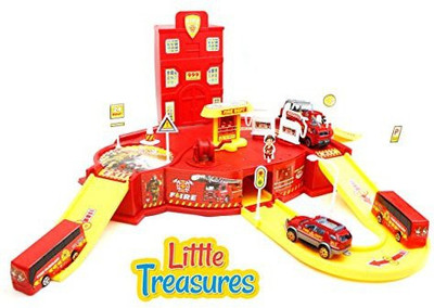

Little Treasures State Fire Station Toy - 911 Rush And Rescue(Multicolor101)