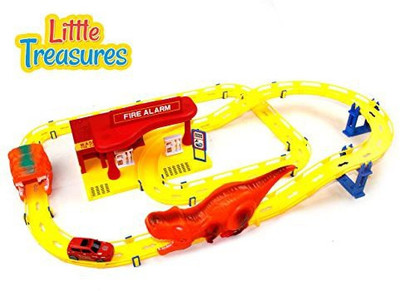 

Little Treasures Extreme Fire And Rescue Race Track Toy Set(Multicolor)
