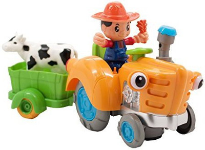 

Techege Toys Fun Tractor Driving Farmer With Cowbump'N'Go Kids Farm Fun(Multicolor)