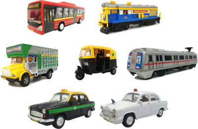 Xunda Public-Transport-Kit(Yellow, Red, Blue, Black, Grey), Black;blue;grey;red;yellow