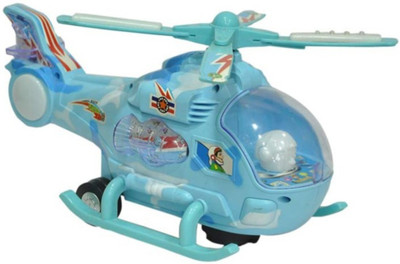 

Khareedi Helicopter with Led Lights on Wings and music for Kids(Blue)