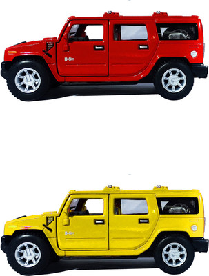 

Kinsmart JACK ROYAL-2008 Hummer H2 SUV (Red-Yellow)(Multicolor)