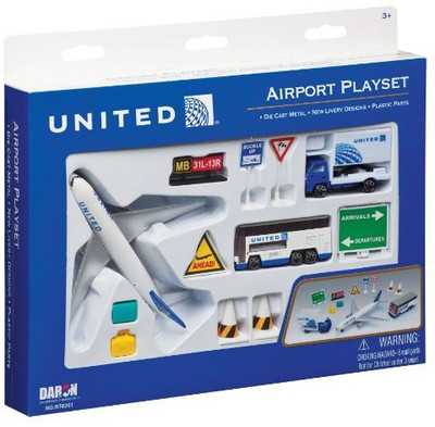 Daron United Airlines Airport Playset(White)
