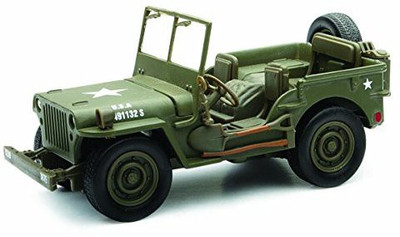 

New-Ray Jeep Willys 1:32 Scale Die Cast Model Car Ww Ii Military Us Army Vehicle(Multicolor)