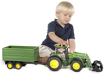 

Bruder John Deere 7930 With Frontloader And Tandemaxle Tipping(Green)