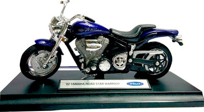 

Welly Yamaha Road Star Warrior Bike 1:18 by Diecast Scale Model(Blue)
