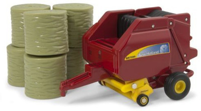 

Tomy Ertl New Holland Br7090 Round Baler And Bales164 Scale(Red)