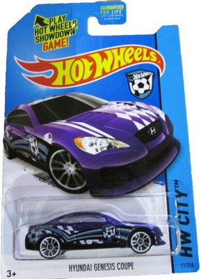 

Mattel Hot Wheels 2014 Hw City 11/250 Hw Goal Hyundai Genesis(Purple)