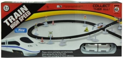 

SMT High Speed Metro With Flyover Track Battery Operated Train(Black, Silver)