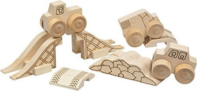 

Maple Landmark Mini Monster 12 Piece Play Set Made In Usa(Brown)
