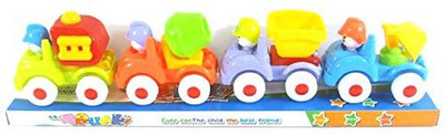 

Smiles Creation Cartoon set of 4 Construction truck(Multicolor)