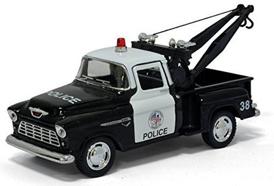 

Kinsmart 5 1955 Chevy Stepside Pick-Up Tow Truck (Police) 1:32 Scale By(Multicolor)