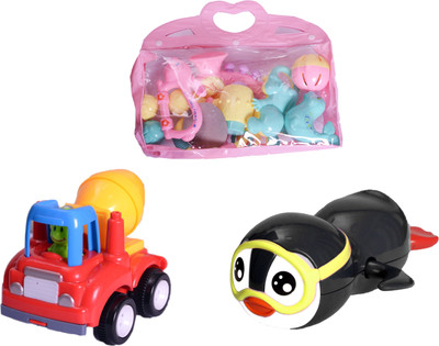 

Toys spot Unbreakable 3in1(Rattle set;Truck;swimming penguin)(Blue)
