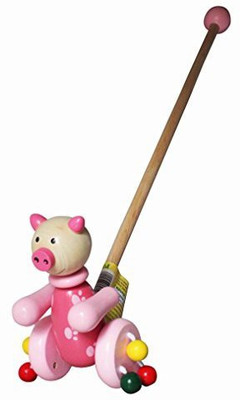 House of Marbles Push Along Pig(Multicolor)