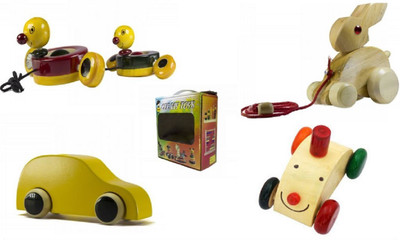 

CeeJay Set of 4 Colorful Wooden Baby Toys:Model OW-OW015(Multicolor)