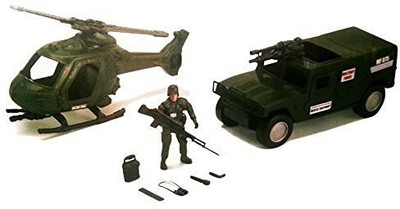 Kid Collection Military Play Set (Green) 10 Pieces Kid Connection(Green)