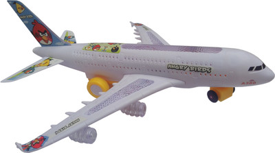 

Flipzon Airbus A380 Airplane Toy With Lights Effect & Self Rotating(Multicolor)