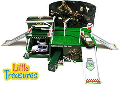 

Little Treasures Military Base Parking Garage Educational Toy(Multicolor)