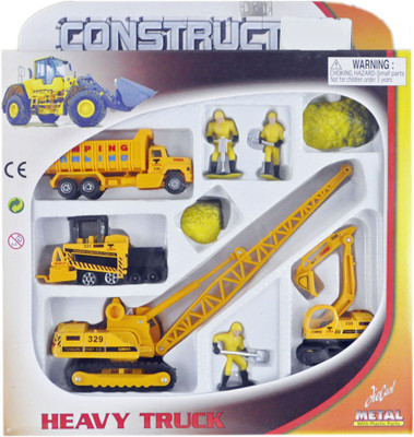 

Babysid Collections 9Pcs Metal Play Set - Construction - Small Toy(Multicolor)