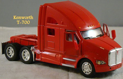 

Kenworth T700 Metal Die Cast Collectible Tractor Semi Truck 168(Red)