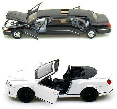 

Kinsmart Lincoln Limosuine And Bentley Continental Open Top(Multicolor)