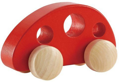

Hape Mini Van - Solid Maple in Red(Multicolor)