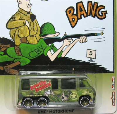 

Mattel 2013 Hot Wheels Pop Culture Gmc Motorhome Beetle Bailey Vhtf(Green)