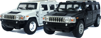 Kinsmart JACK ROYAL-2008 Hummer H2 SUV (Black-White)(Multicolor)