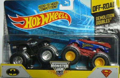 

Hot Wheels 2014 Offroad Demolition Doubles Batman Vs Superman(Multicolor)