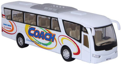 

Mayatra's Die Cast Metal Pull Back Coach Bus(Multicolor)