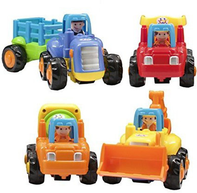 

Techege Toys Happy Engineeringfriction Powered Kids Tractor Dump Truck(Multicolor)
