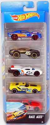 

Hot Wheels 5 CAR PACK- RACE ACES(Multicolor)