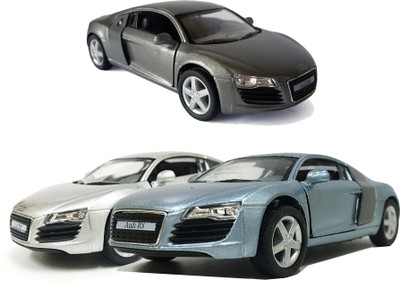 Kinsmart JACK ROYAL-AUDI R8 (SILVER-BLUE-GREY)(Multicolor)