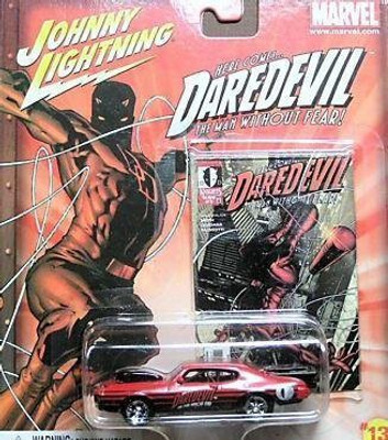 Johnny Lightning Marvel 13 Daredevil '72 Gto Pro Stock Diecast Car(Red)