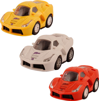 

Sancy set of 3 combo cars for kids-(Yellow,White,Red)(Multicolor)