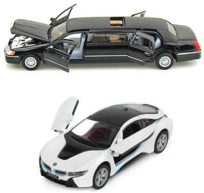 

Kinsmart Lincoln Limosuine And BMW I8(Multicolor)
