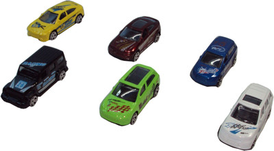 

Parteet Die Cast Cars Pack Of 6 Cars for kids(Multicolour)