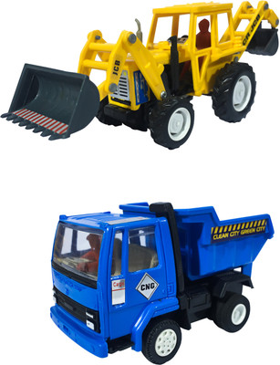 

Jack Royal JCB&Dumper Truck(Yellow, Blue), Blue;yellow