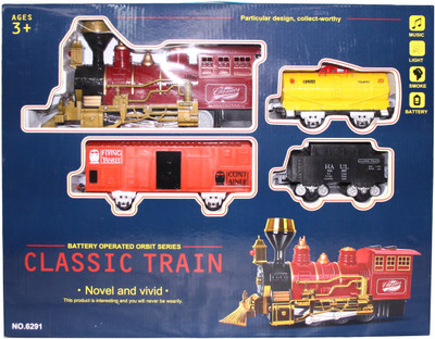 Venus-Planet of toys CLASSICAL TRAIN SET , W/LIGHT AND SOUND AND SMOKE FUNCTION(MULTICOLOR)