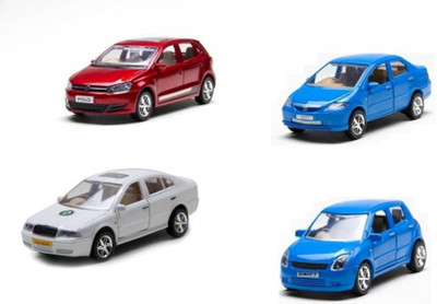 

AM Enterprises Set of 4 Centy Car-Polo,Honda City,Sckoda and Swift(Multicolor)
