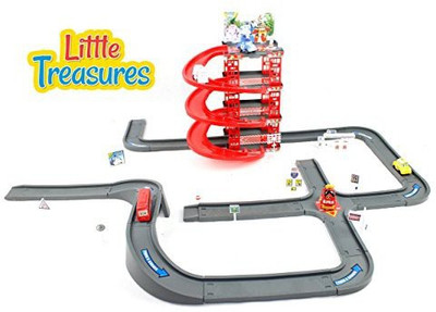 

Little Treasures My First City Parking Toy Play Set With Robot Cars And Lots Of City Street Roads(Multicolor)