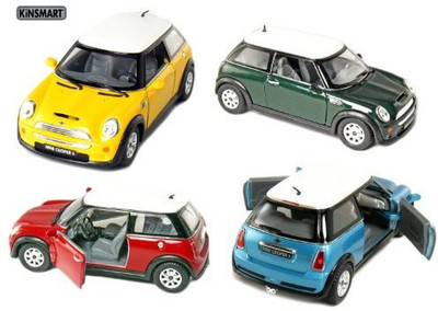 

Kinsmart Set Of 4 5" Mini Cooper128 Scale (Blue/Green/Red/Yellow)(Multicolor)