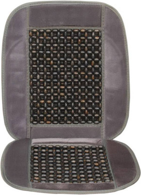 Auto Hub Wooden Bead, Velvet Seating Pad For  Universal For Car Universal For Car(Front Seats, Rear Seats Grey)