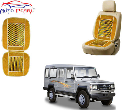 AUTO PEARL Polyester, Cotton Seating Pad For  Toyota(Front Seats Beige)