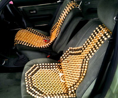 AUTO PEARL Polyester, Cotton Seating Pad For  Audi S4(Front Seats Beige, Brown)