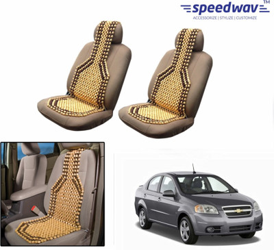 

Speedwav Wooden Bead Seating Pad For Chevrolet Aveo(Front Seats Brown)