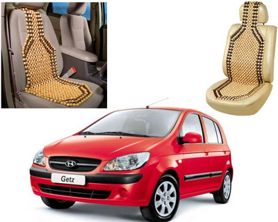 AUTO PEARL Wooden Bead Seating Pad For  Hyundai Getz(Front Seats Beige, Brown)